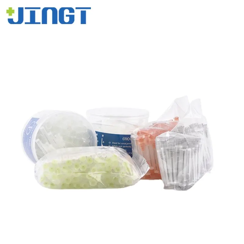 

JINGT Dental Root Canal Flushing The Needle Side Opening Rinse At One Time Irrigation Needles Open Disposable Transport Head