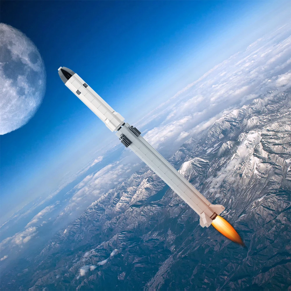Outer Mission Satellite Launch Vehicle Brick Model Children Toy