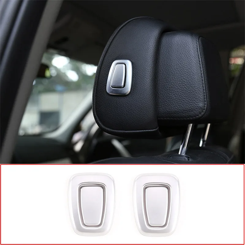 

ABS chrome plating For BMW X3 E83 03-10 Car Front Seat Headrest Button Cover Decoration Protection Sticker Interior Accessories