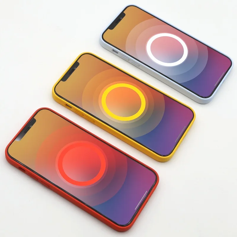 Magnetic Adsorption Animation Popup for Magsafe Official Silicone Case for iPhone 12 Pro Max 12 Mini  Wireless Charging Cover