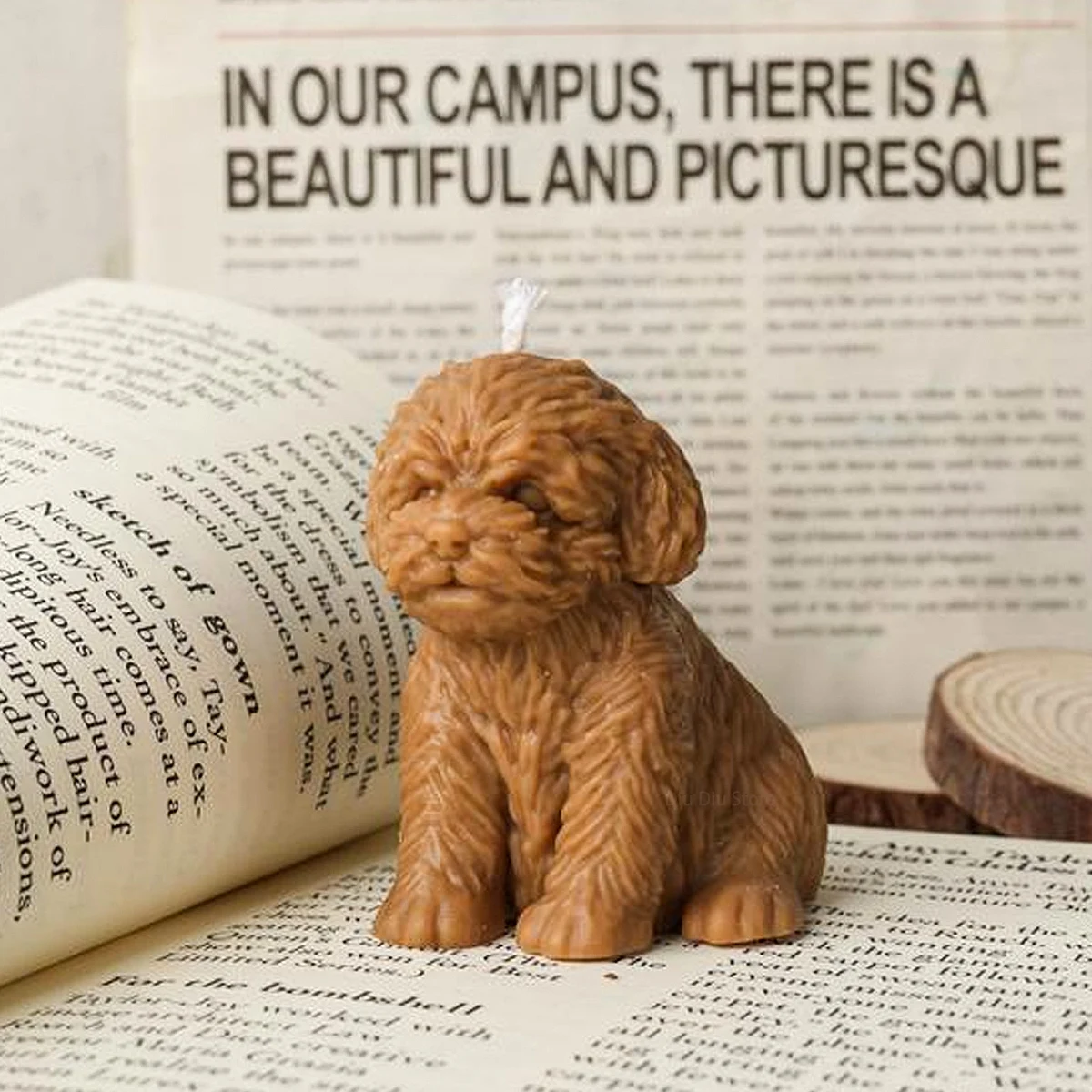 Силиконовая форма Тедди щенок свеча сделай сам милая животная собака пластырь