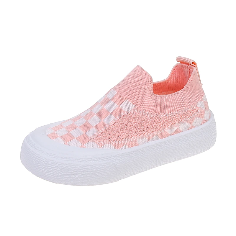 

21-32 Children's Casual Skate Shoes 2022 New Grid Mesh Shoes Breathable Lightweight Student Shoes Learn to Walk Wear-resistant