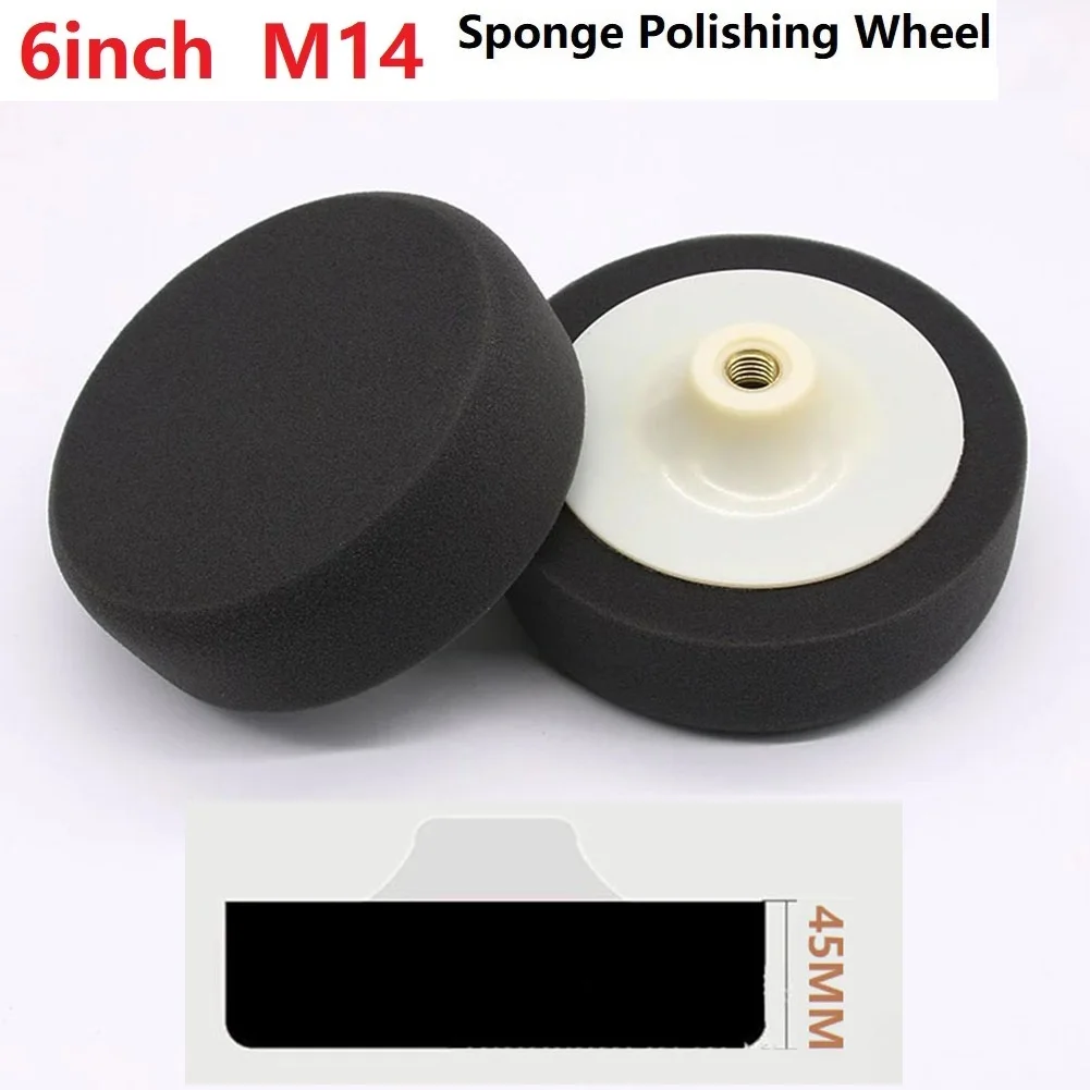 6inch 150mm Standard Compounding Polishing Head Car Hub Sponge Foam Buffing Wheel Fine Disc M14 Aperture |