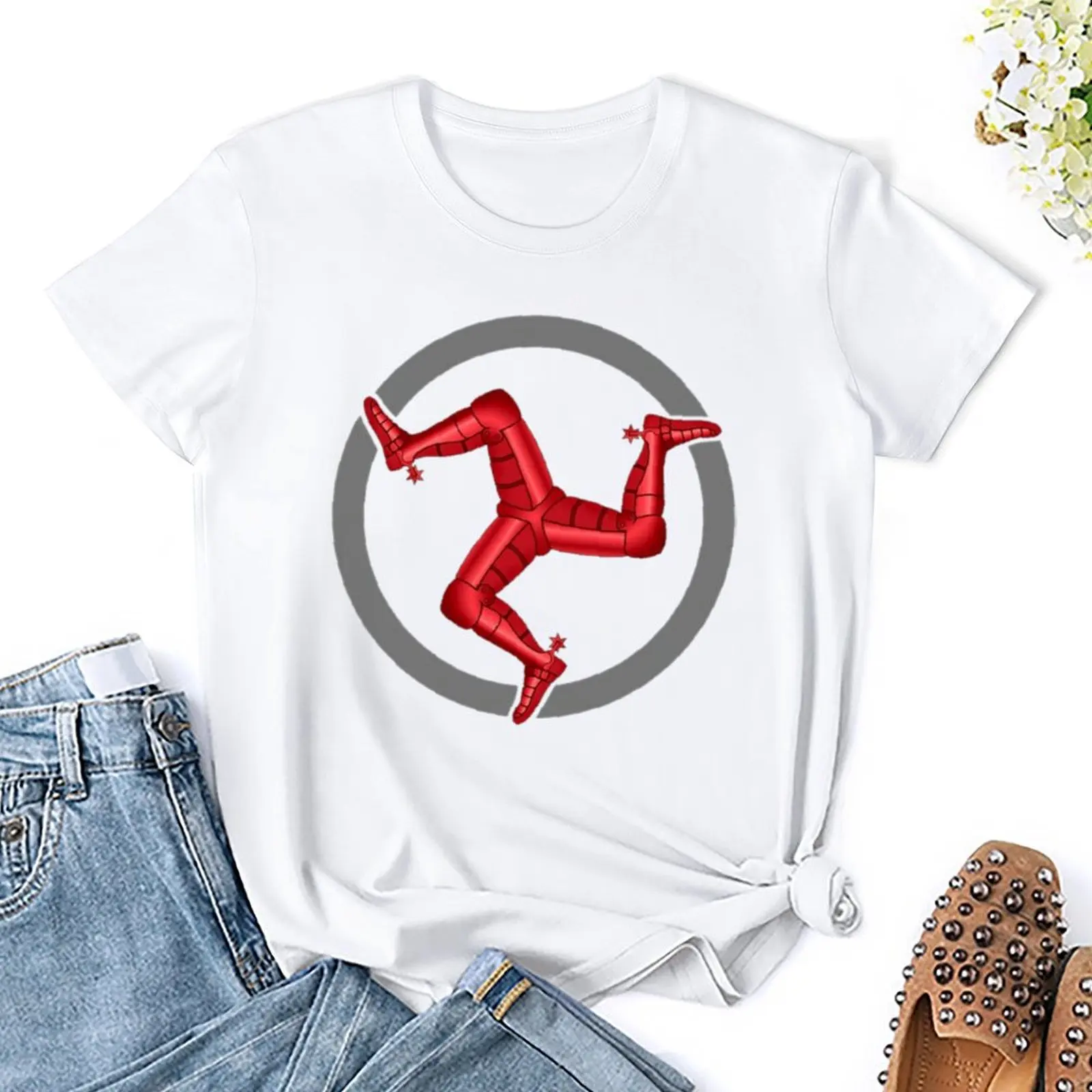 Постер с круглым вырезом на тему острова Мэн Распродажа футболок футболка