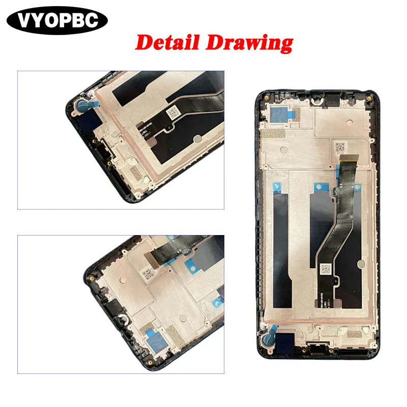 6 75-дюймовый ЖК-дисплей для ZTE Blade V40 Smart LCD A7040 с рамкой сенсорный экран дигитайзером