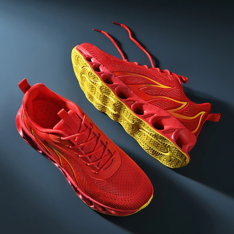 Hot Sale Green Men Running Shoes Breathable Outdoor Athletic Training Sneakers Men Sport Shoes Lightweight Jogging Male Sneakers