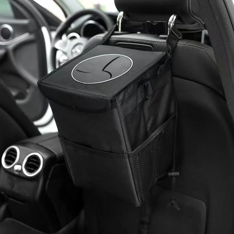 

Waterproof Car Trash Can Bin Auto Car Accessories Organizer Garbage Dump For Trash Can Cars Storage Pockets Closeable Portable