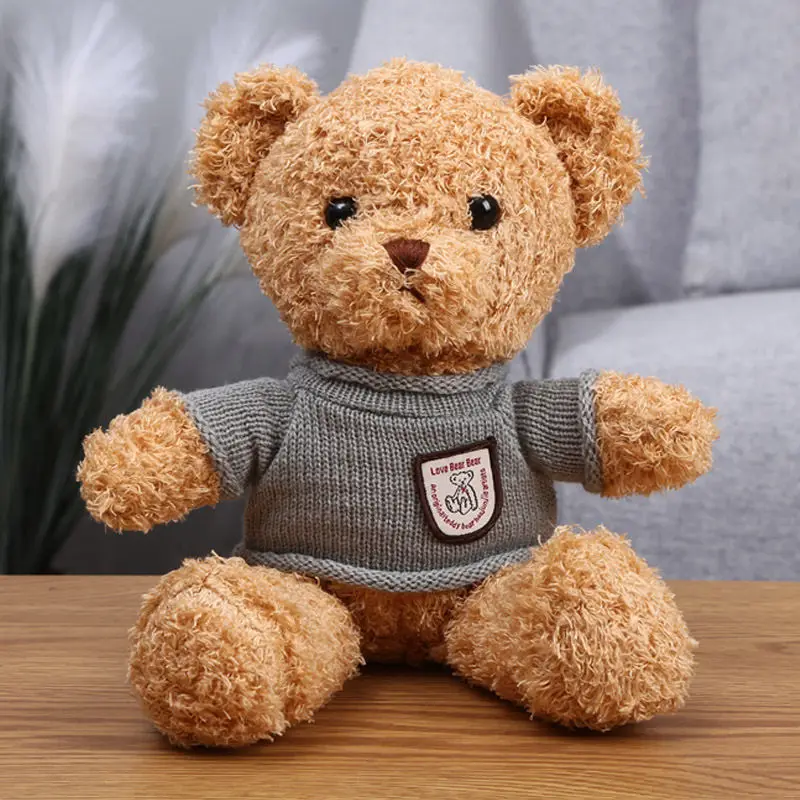 

New Arrive 30CM Lovely Teddy Bear Plush Toys Stuffed Soft Animal with Clothes Kawaii Dolls for Kids Baby Children Valentine Gift
