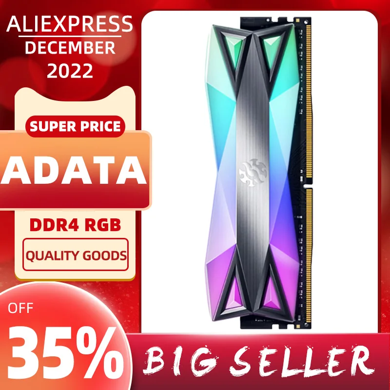 

ADATA XPG SPECTRIX D60G DDR4 RGB Memory Module 8G 16GB 32G 3600MHz 3200MHz PC4 U-DIMM Desktop Memory