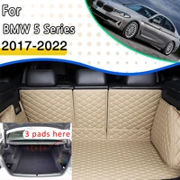 car rear trunk mats for bmw 5 series g30 20172022 accesorios para auto car trunk storage pad leather car mats car accessories