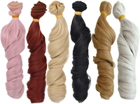 6pcs doll accessories curly hair synthetic fiber wig hair high temperature fiber imitation roll doll hair for diy