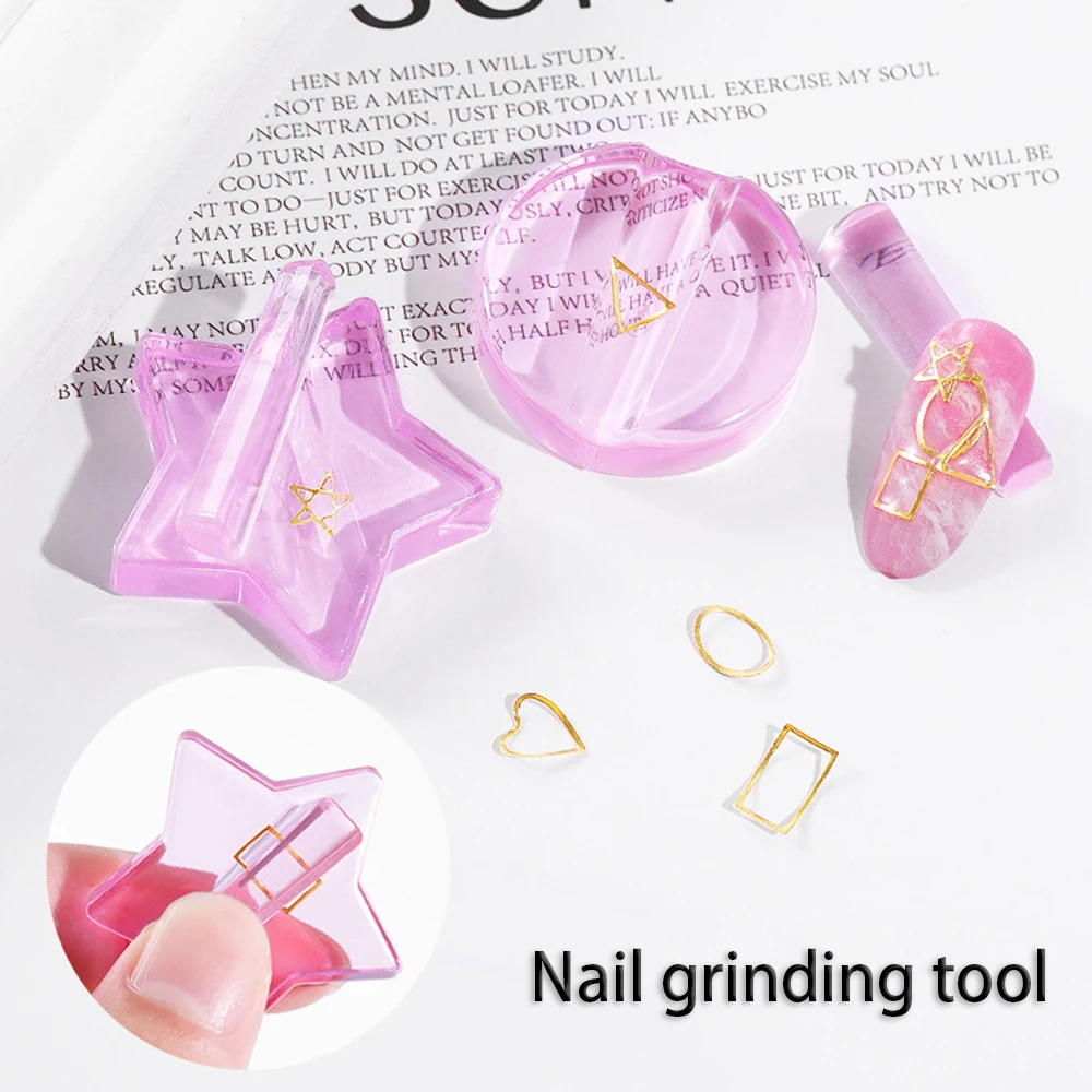 

Nail Embossed Grinding Tools 3D Piece Jewelry Star Matte Arc Mold DIY Manicure Accessories Products Art Deco Materials Supplies