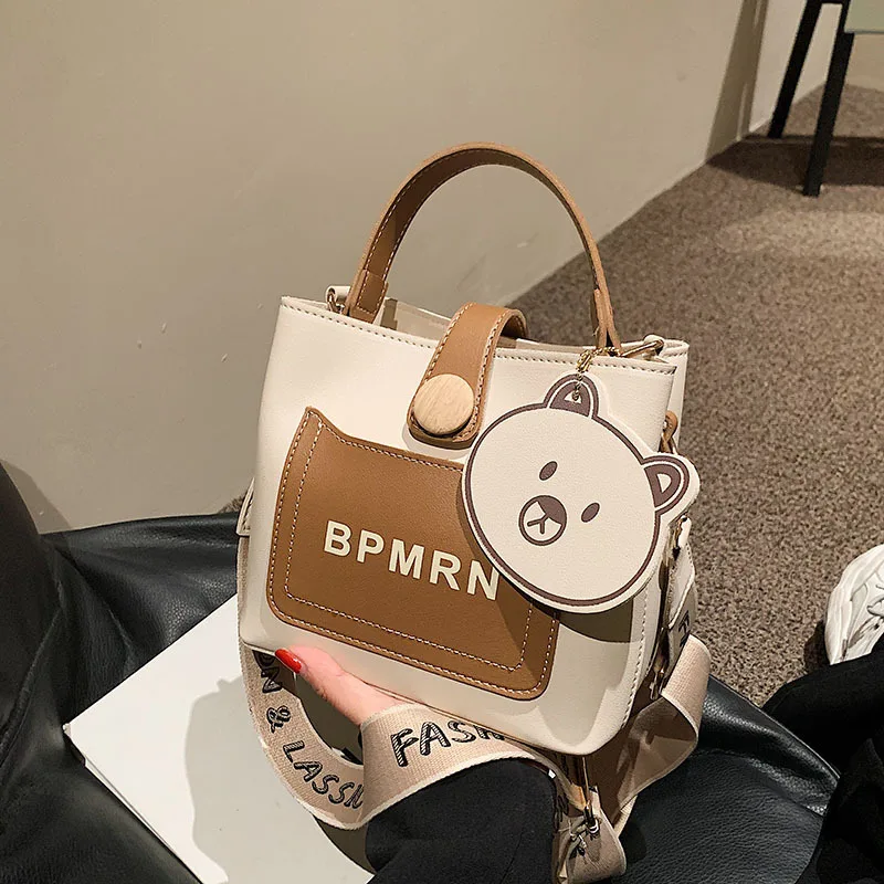 

New Women Bucket Shoulder Messenger Cross Body Hasp Cute Luxury Designer Large Capcity Bags For Bolsa Feminina Purses Handbags