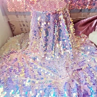 symphony pink mermaid scale dreamy round sequins tablecloth background cloth laser shiny shooting decorative cloth party favor