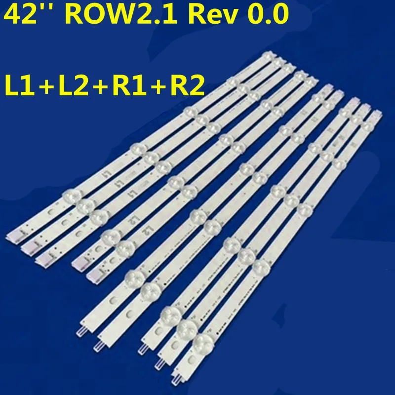 

10 комплектов R1 L1 R2 L2 Светодиодная лента для подсветки 42 дюйма ROW2.1 6916L-1385A 6916L-1386A 6916L-1387A 6916L-1388A 42LN5400 светодиодный LC420DUE