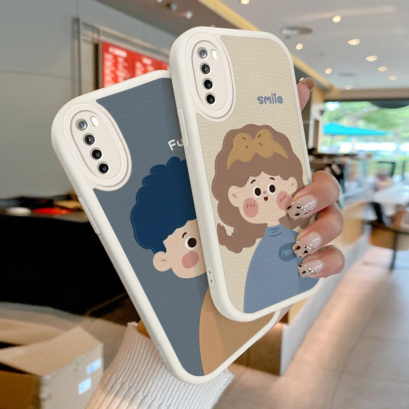 

For Xiaomi Redmi Note 8 2019 2021 Pro 9 Pro India Max 9S 10 Lite 10X 4G Poco M2 Pro Case Cartoon Lovers Lambskin Phone Case
