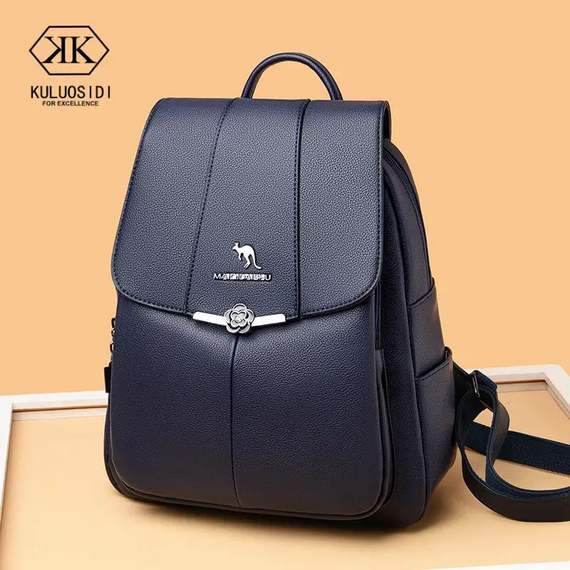 

Fashion Women's Backpack Solid Color Student Schoolbag Large Capacity Travel Backpack Waterproof Book Bag For Teen