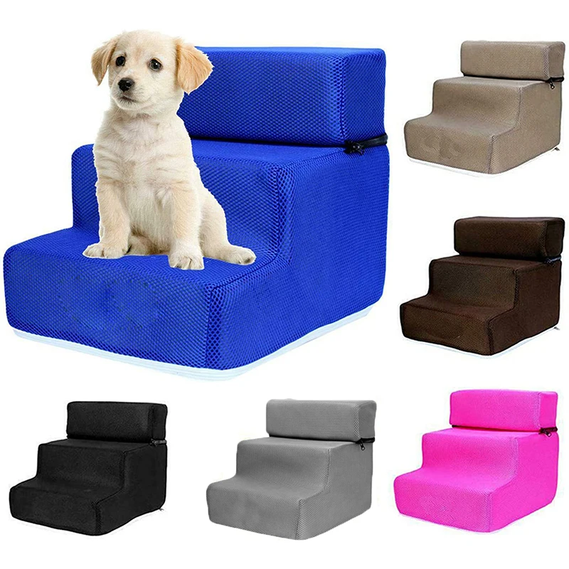 

3 ступенчатые ступени для собак высокой плотности, пенопластовые лестницы, Нескользящие ступени для домашних питомцев, для пожилых собак, д...