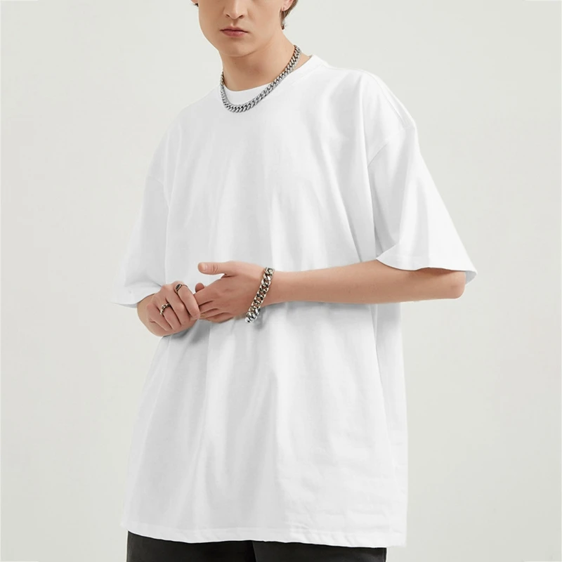 

T Shirt Men Cotton Solid Mens Summer Tshirts Oversized Tee Shirts Casual T-Shirts Big Size Half Sleeve Streetwear Hip-Hop Tshirt