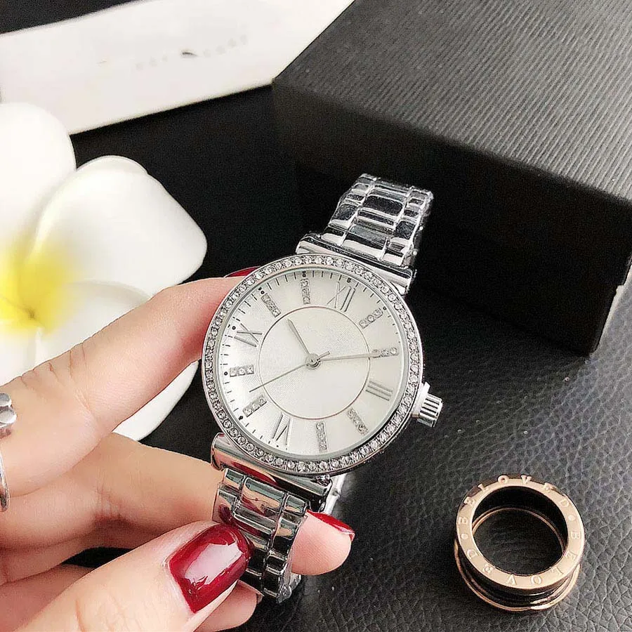 Brand Wrist Watches Women Girl Ladies Style Quartz Casual Steel Metal Band Clock fo09