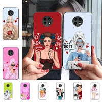 fashion beautiful girl pattern phone case for redmi 9 5 s2 k30pro silicone fundas for redmi 8 7 7a note 5 5a capa