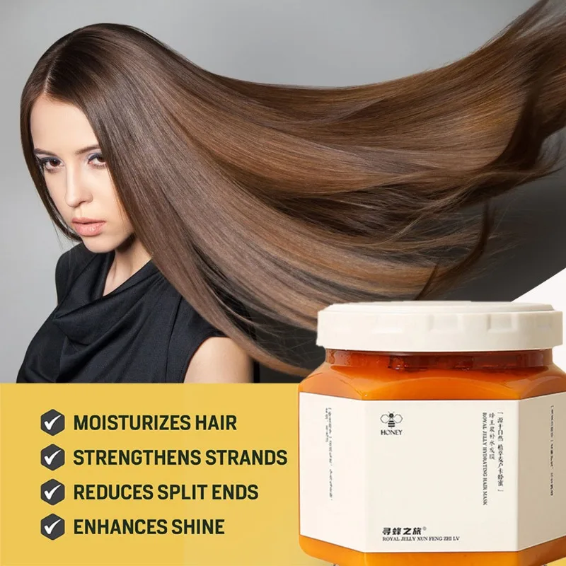 Manuka Royal Jelly Увлажняющая маска для волос Мед Глубокий кондиционер сухих