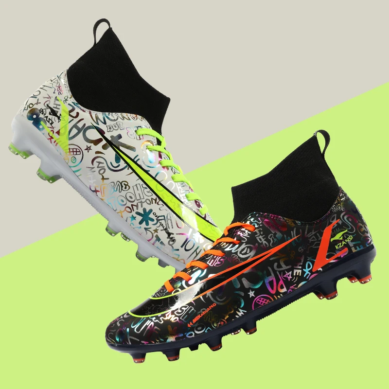 

High Ankle Breathable Men's Soccer Shoes TF/FG Outdoor Professional Training Football Boots Non-Slip Light Zapatos De Soccer