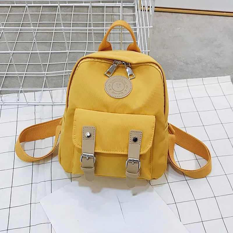 Рюкзак женский на молнии с двумя ремнями Маленький модный школьный ранец для