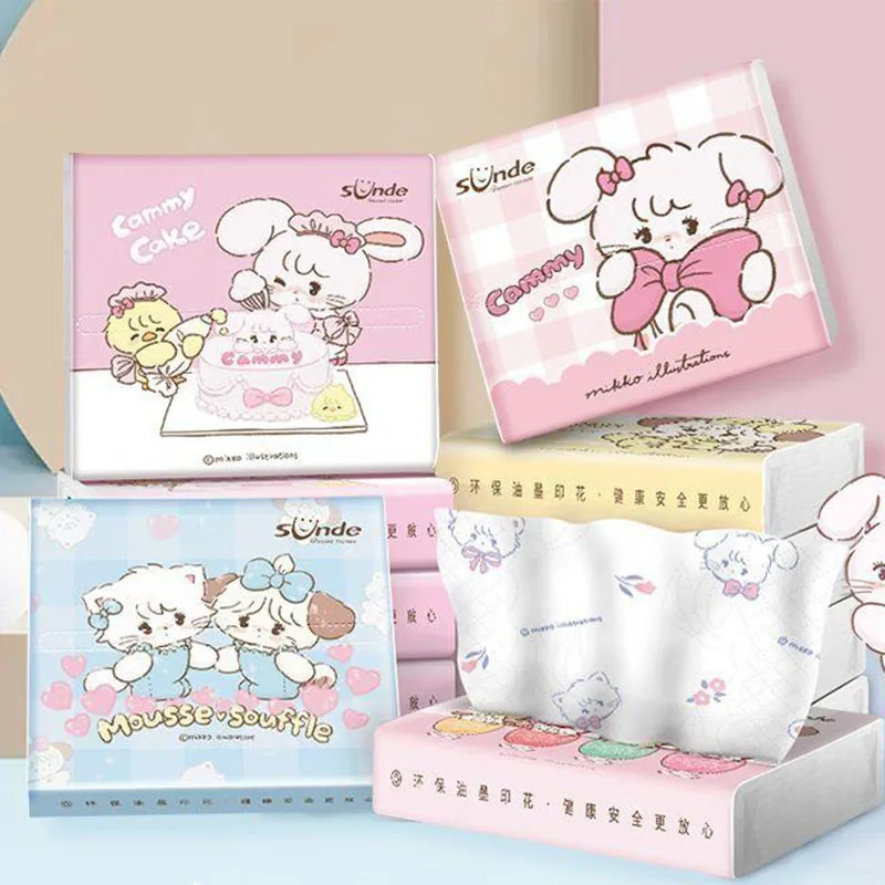 Kawaii Mikko салфетки маленькая фотобумага портативные дорожные с мультяшным