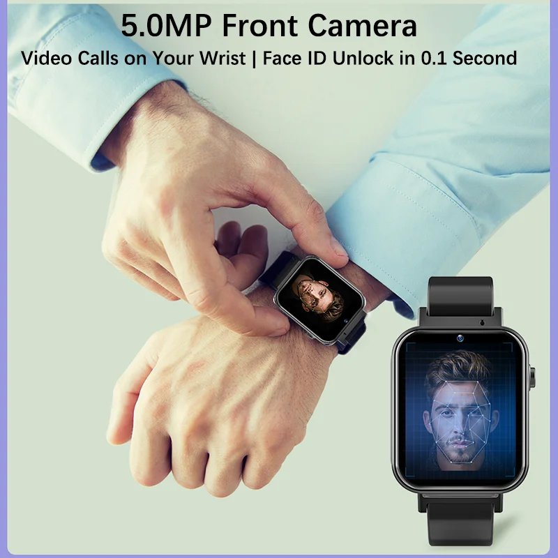 Водонепроницаемые Смарт-часы Smart Watch 5 АТМ 4G Wi-Fi Android 9 1 SIM-карта видеокамера звонки