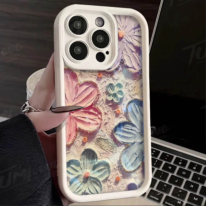 Чехол с художественной картиной маслом и цветочным принтом для Xiaomi Redmi Note 13 12 11 Pro