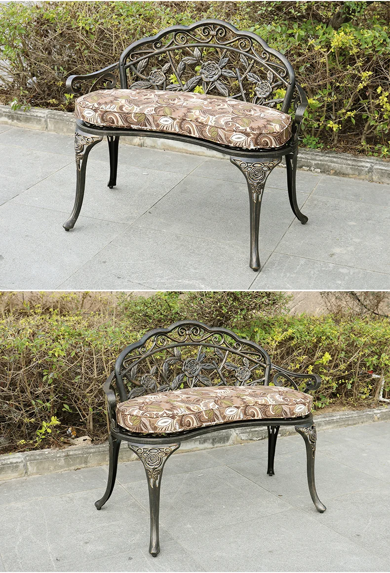 Уличная скамейка для парка алюминиевая чугунная Антикоррозийная досуга балкона