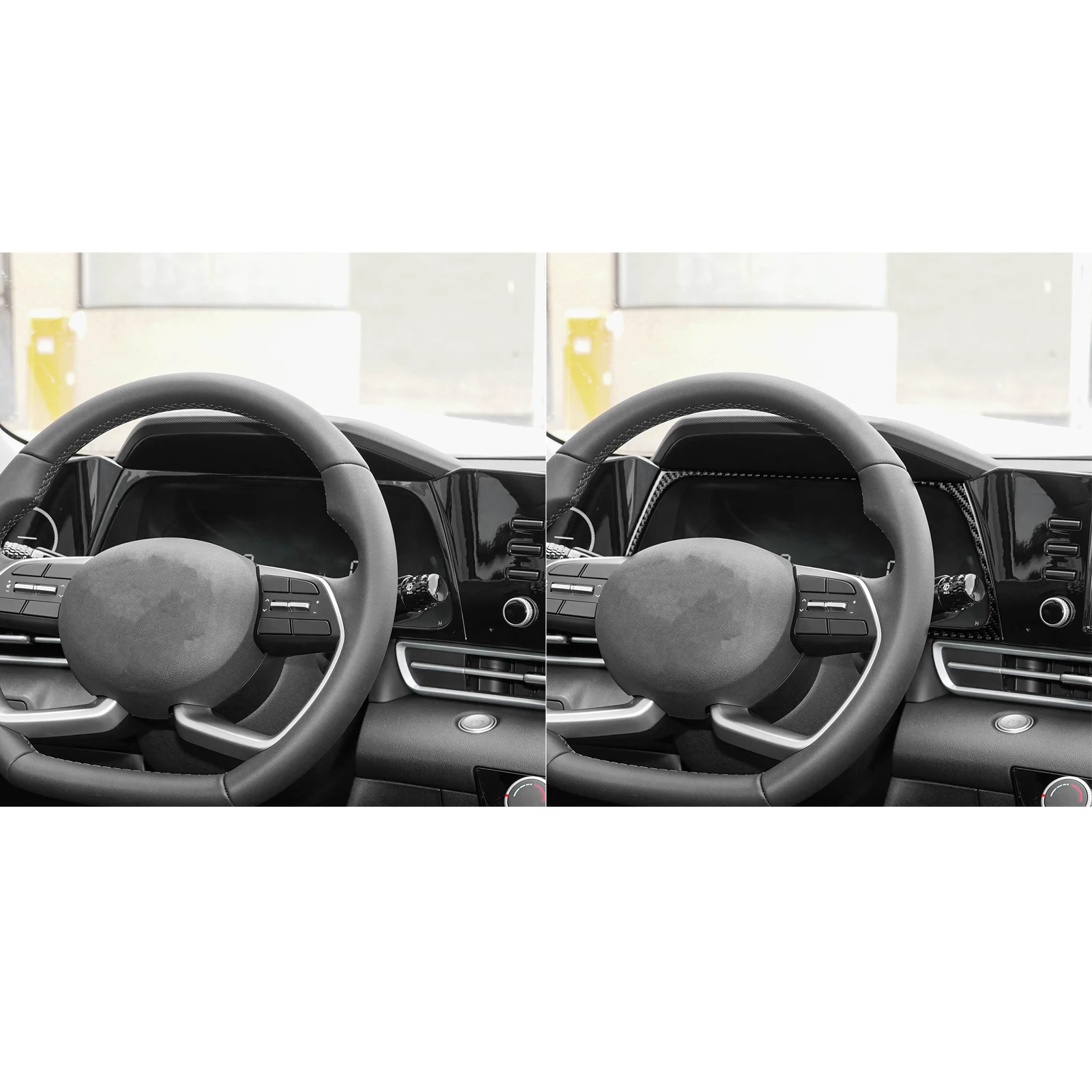 Фото Для Hyundai Elantra CN7 i30 Sedan CN7 N 2021-2026: Декоративная рамка приборной панели из углеродного волокна, наклейки для тюнинга интерьера №4