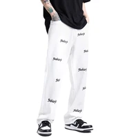 jeans pants design fashion denim korea trousers casual hip hop classic jeans male brand regular straight streetwear custom