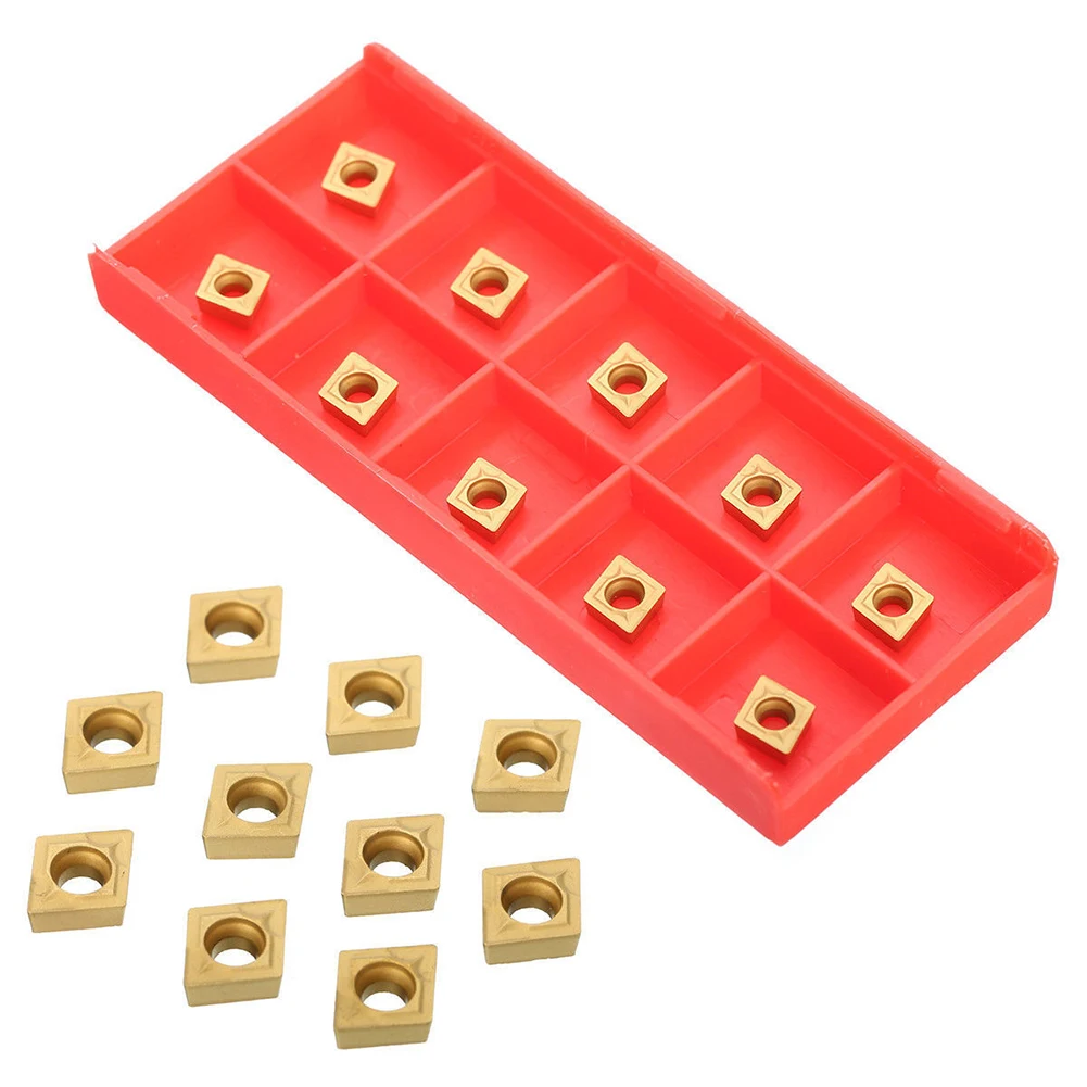 

CCMT060204 Insert Carbide Inserts 6*6*2.5mm Carbide Gold High Quality Holder Steel Turning Tool Impact Resistance