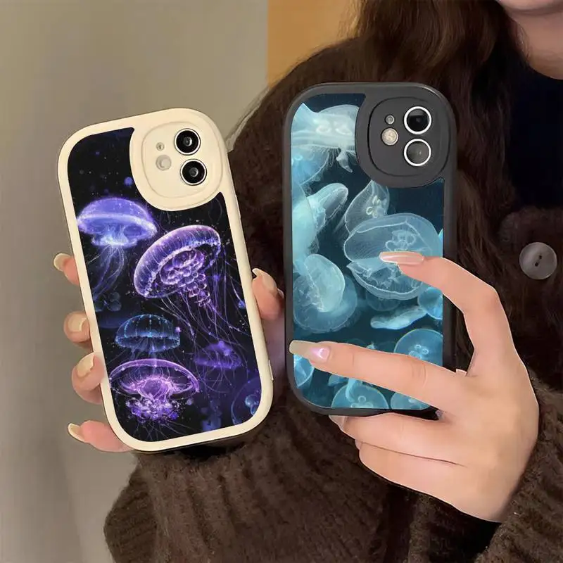

Cute Cartoon Jellyfishes Phone Case Hard Leather Phone Case For iPhone 14 13 12 Mini 11 14 Pro Max Xs X Xr 7 8 Plus
