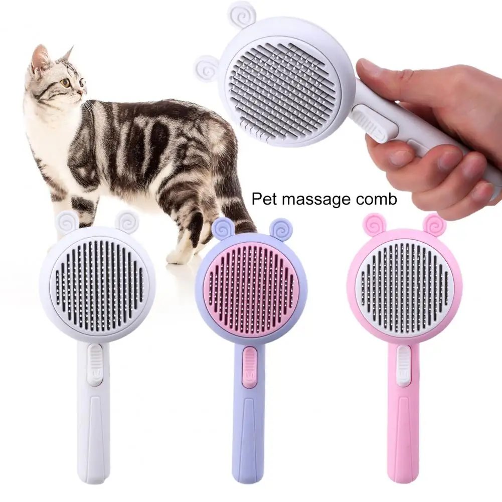 

Щетка для шерсти домашних животных, расческа из нержавеющей стали с иглами для удаления матового меха, кошек, собак, щенков, котят