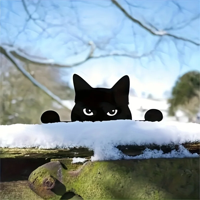 Металлическая фигурка кошки для сада