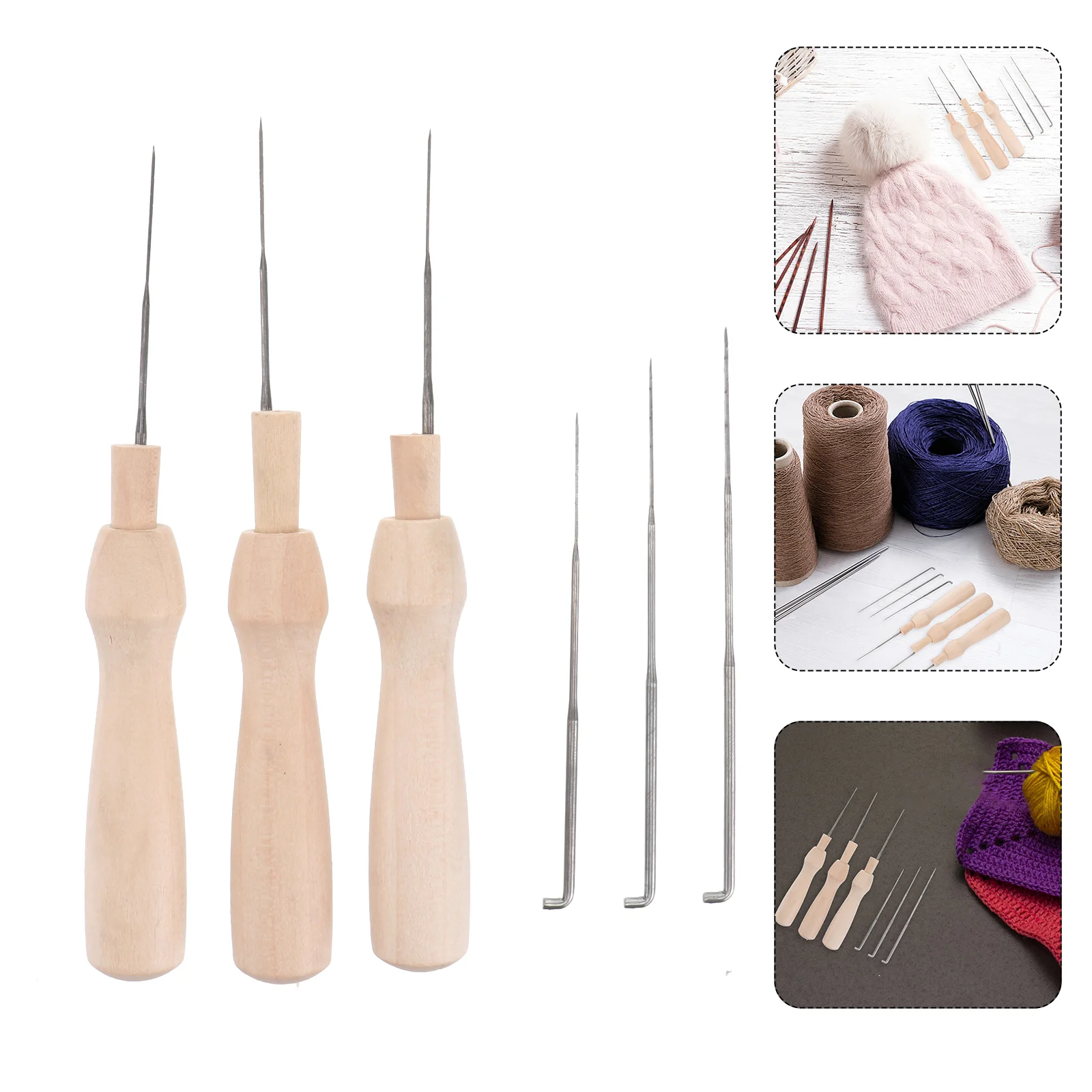 

60 шт., набор игл для валяния, 3 размера