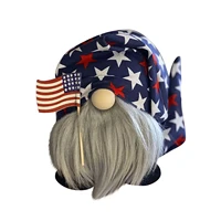4th of july patriotic gnome plush elf doll decorations american stars and stripes veterans day gift independence day ornament