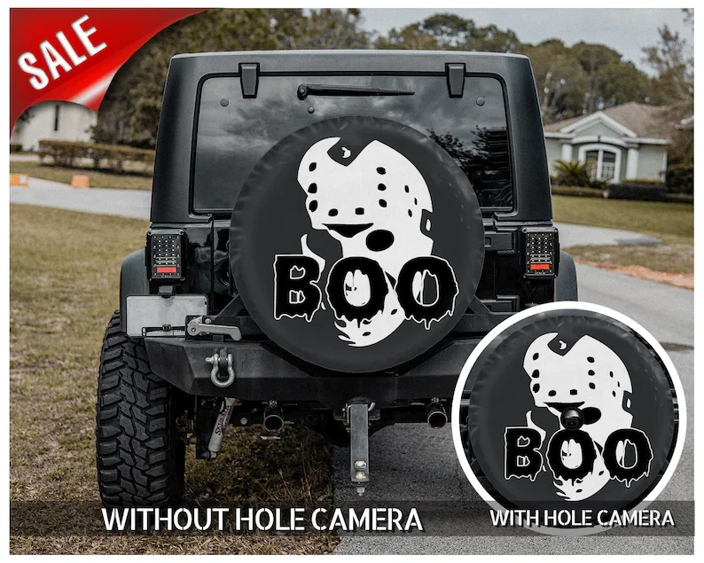 

Отличный подарок для фанатов Boo, Horro, украшение на Хэллоуин, аксессуары для костюма на Хэллоуин, чехол для запасной шины автомобиля, подарки н...