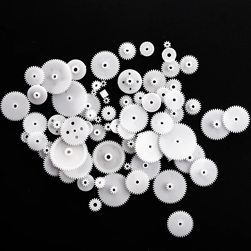

Different Styles White Plastic Gear Set 58 Pcs for RC Toys