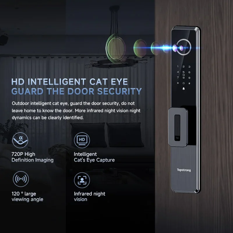 Полностью автоматический лицевой цифровой домашний дверной замок с