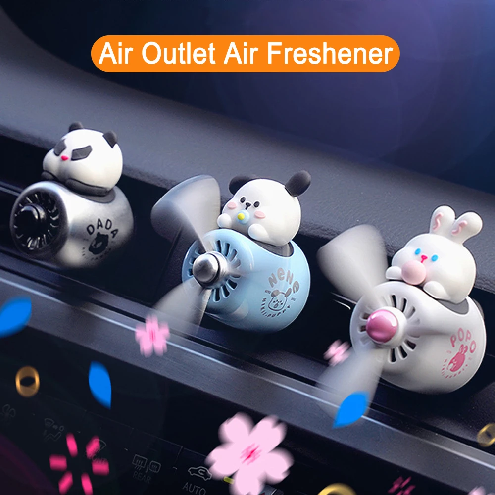 

72Km Car Air Freshener Bear Pilot Air Outlet Propeller Auto Fragrance Interior Accessories Woman Car Flavoring Perfume Diffuser