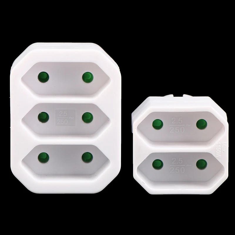 

EU Conversion Plug 1 to 2 / 1 to 3 Way European Standard Power Adapter Socket Travel Plugs AC 250V