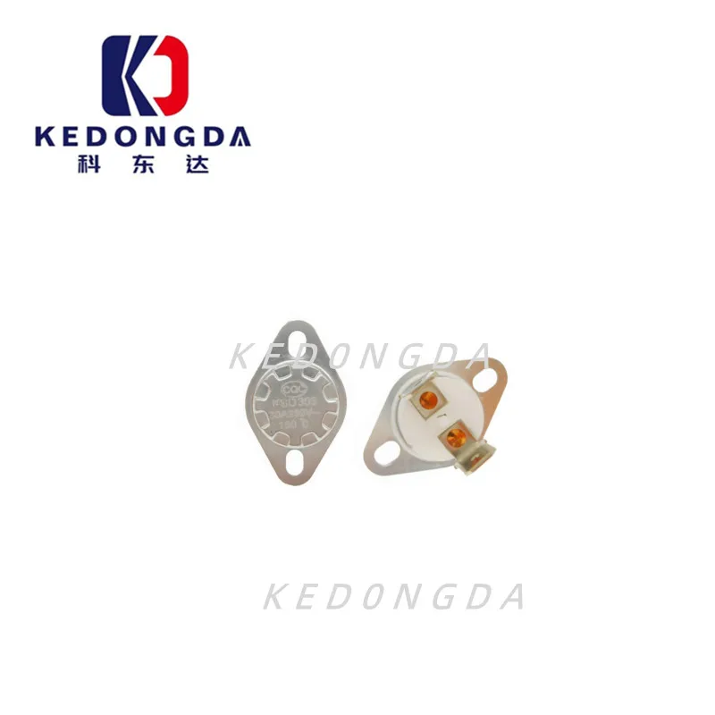 5 шт., нормально замкнутый контроллер температуры типа KSD303, 75 градусов, 30A250V, KSD301/302