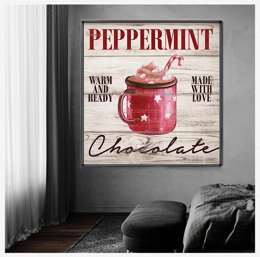 

Canvas Paintings Wall Art Canvas Prints Pictures Kids Room Home Inner Frame Framed Peppermint Chocolate Christmas Decor Posters