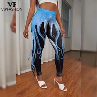 vip fashion new fish scale mermaid print women leggings trousers ladies workout fitness cosplay clothing with wings