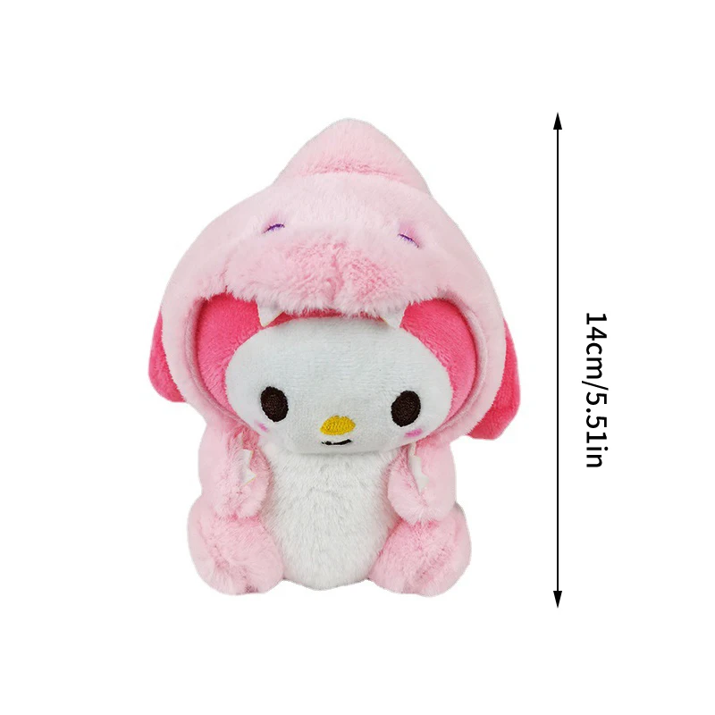 Kawaii Sanrio брелок для ключей динозавры Hello Kitty понравило плюшевый Kuromi Cinnamoroll подвеска