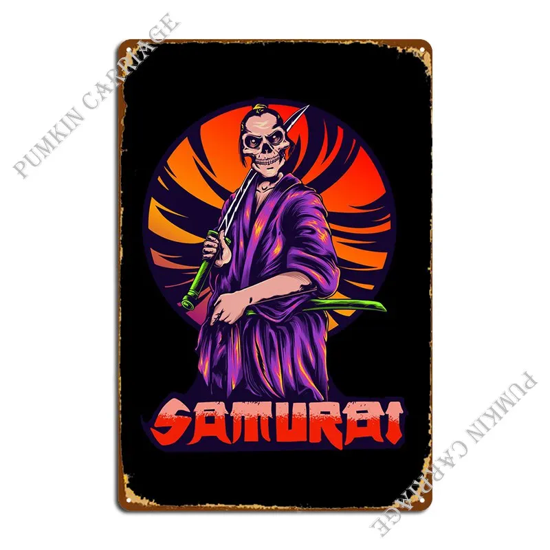 

Samurai Metal Sign Wall Cave Funny Bar Wall Cave Tin Sign Poster
